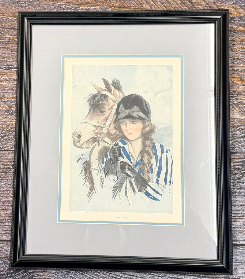 Framed Fisher Artwork "Winners"