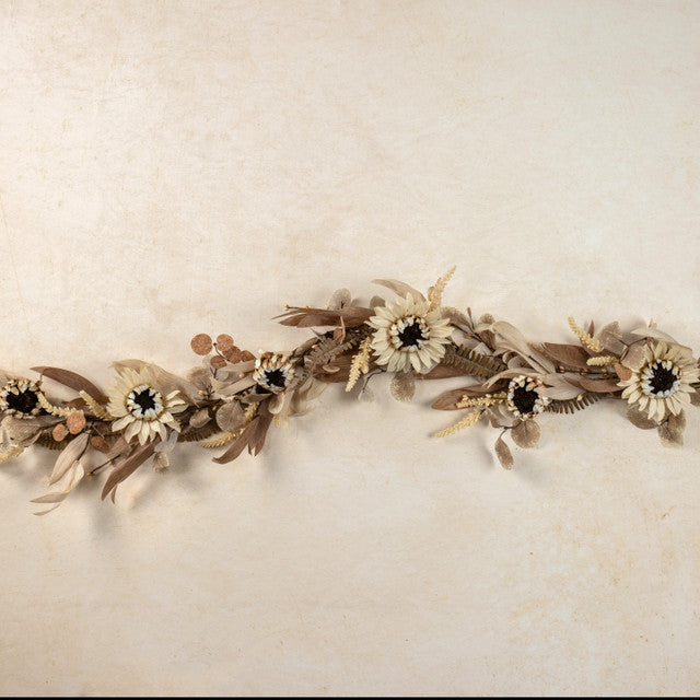 5' Cream Sunflower & Wheat Garland
