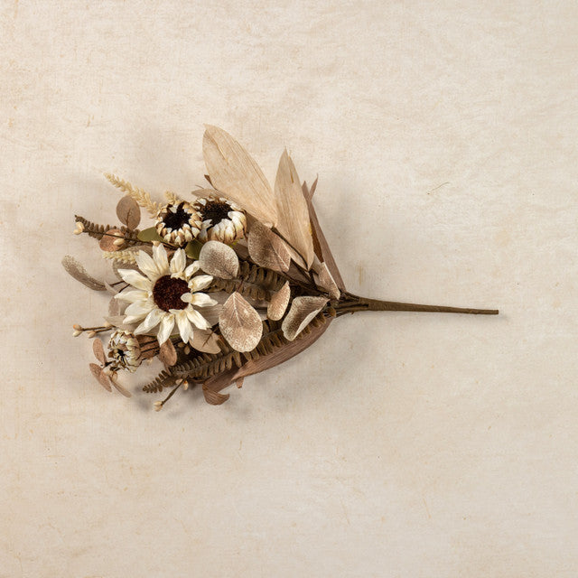 Cream Sunflower & Wheat Bush