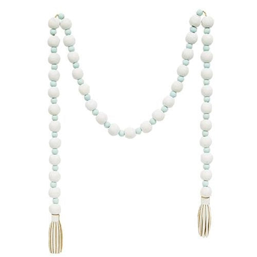 Light Blue & White Bead Garland