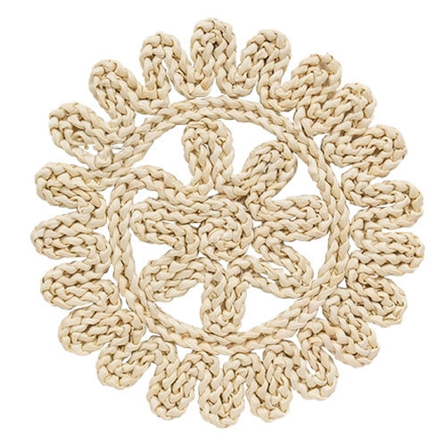 Flower Shape Corn Husk Table Mat