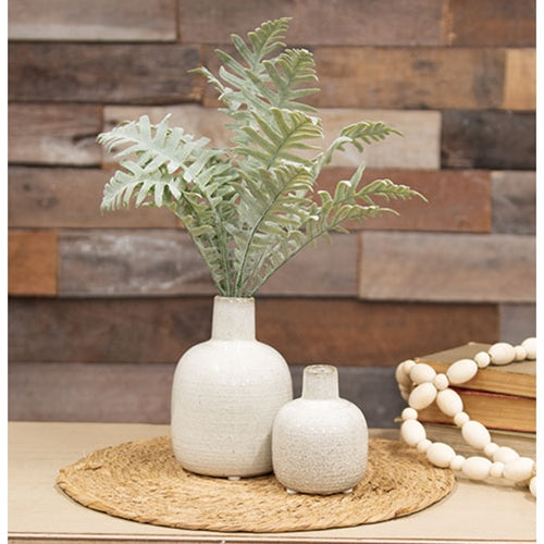 White Narrow Neck Porcelain Jar