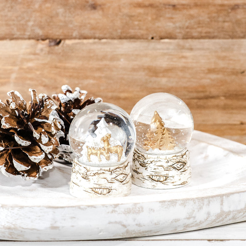 Tiny Deer / Tree Snowglobe