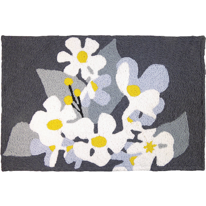 Daisies On Pewter Jellybean® Rug 20" X 30" -