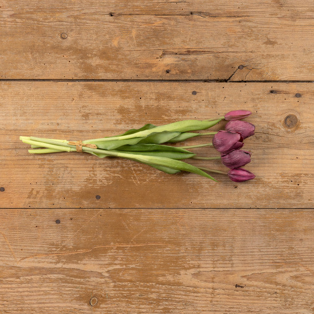 15.75" DARK PURPLE TULIP BUSH