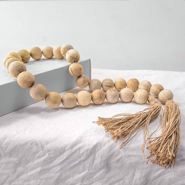 Natural Beads w/ Tassles