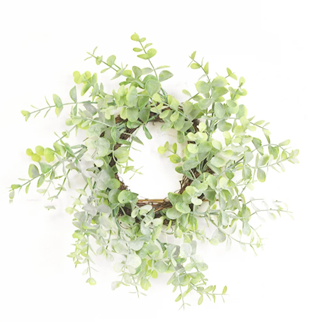 8" Eucalyptus Candle Ring