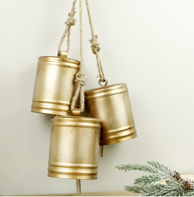 Gold Hanging Cow Bells