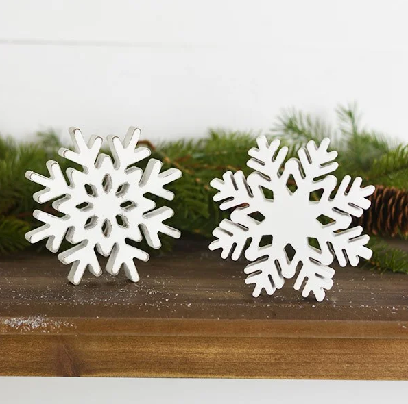 5" Wood Snowflake