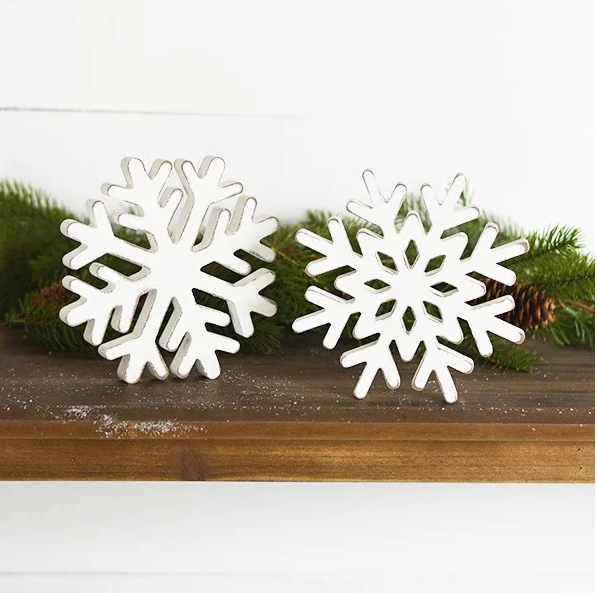 7" Wood Snowflake