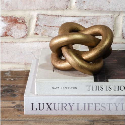 Gold Linked Wood Knot