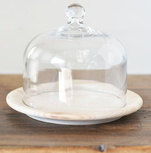 7" Bell Jar on Wood