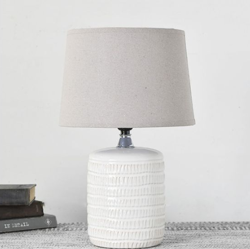 White Wavy Stripe Lamp