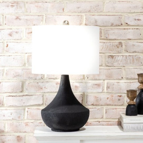 Black Cement Table Lamp