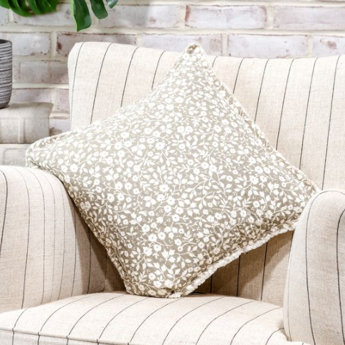 16x16 Beige Spring Floral Pillow