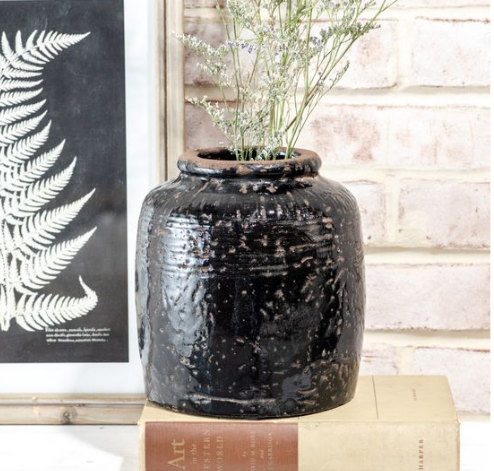 Black Ceramic Vase
