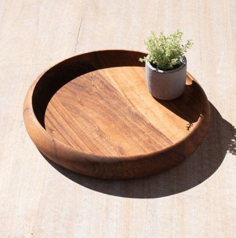 Rounded Wood Tray