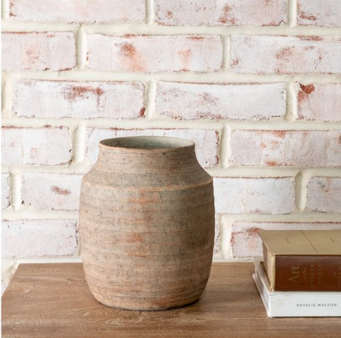 Natural Stripe Ceramic Vase