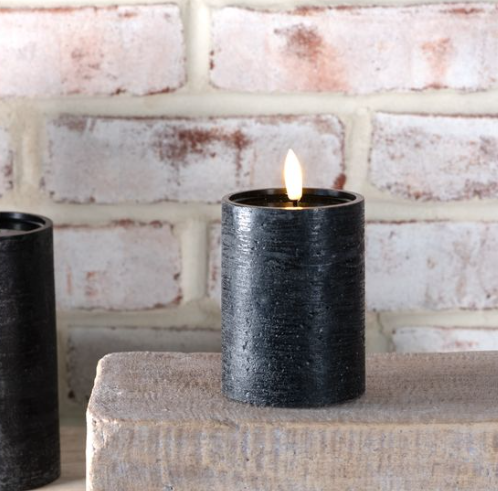 Black LED Pillar Candle