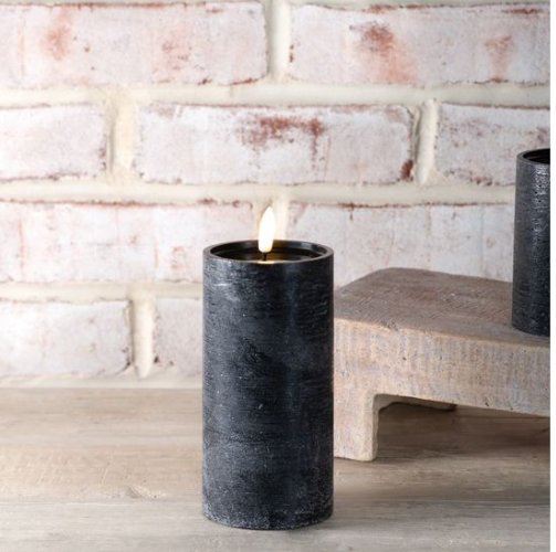 Black LED Pillar Candle