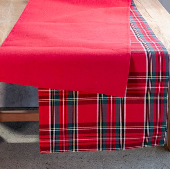 Tartan Plaid Reversible Table Runner