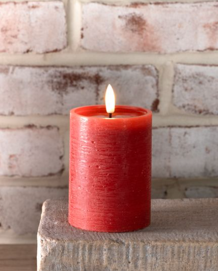 Red LED Pillar Candle