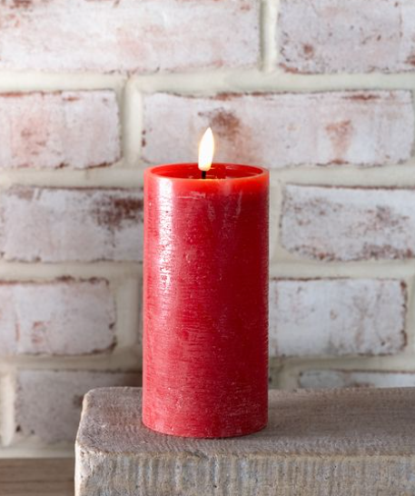 Red LED Pillar Candle