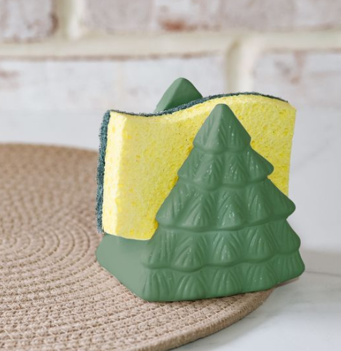Green Ceramic Tree Sponge Holder