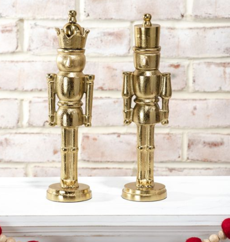 11" Gold Aluminum Nutcracker