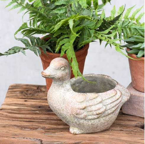 Verdi Copper Duck Planter