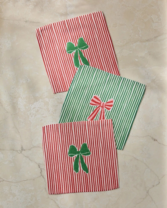 Geometry Dishcloth Set - Ribbon Bows