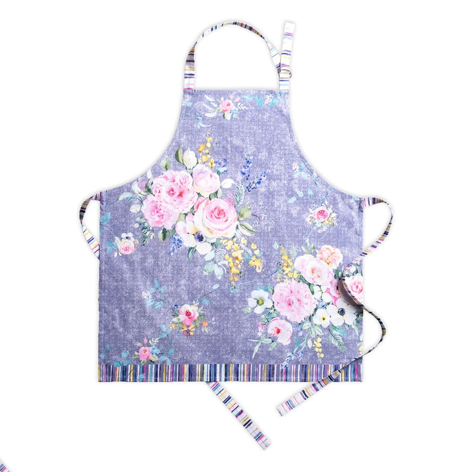Cotton Apron - Sweet Rose Lavender Lush