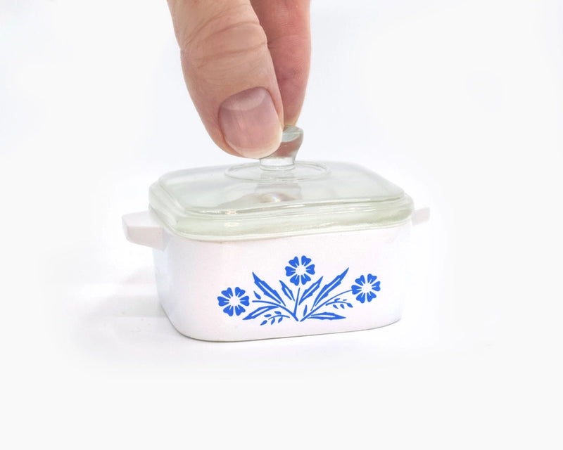 Corning Ware Inspired Mini Cornflower Trinket Box