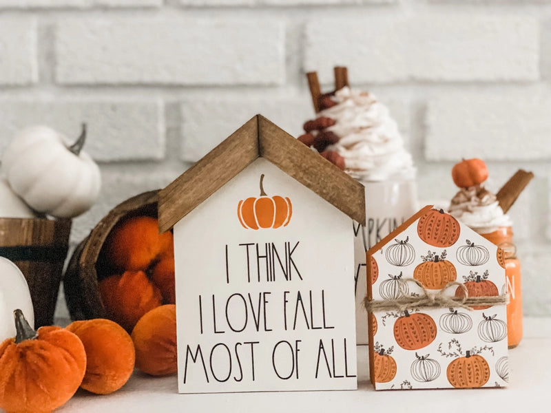 I Love Fall House Sitter Set