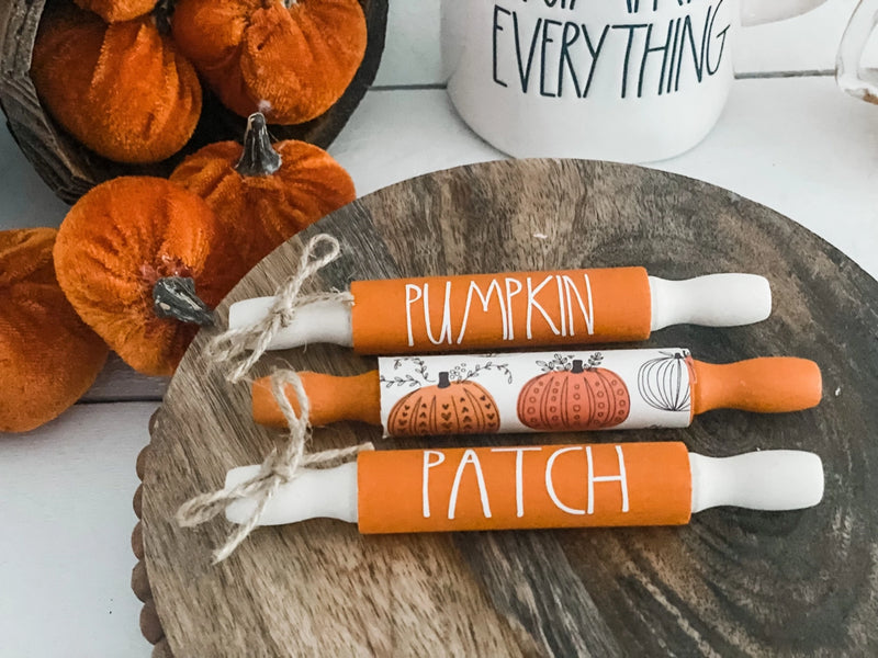 Pumpkin Patch Mini Rolling Pin Set