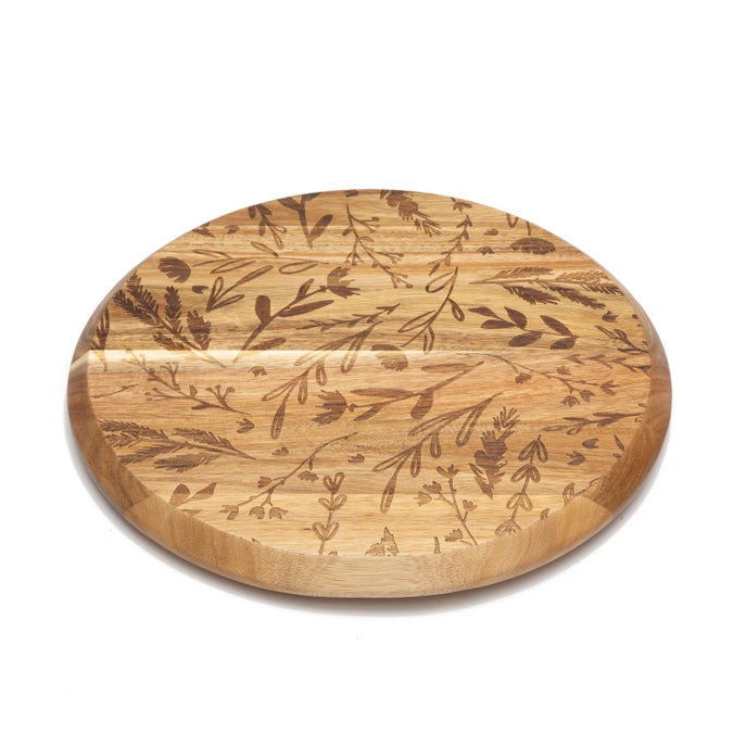 Round Acacia Wood Lazy Susan