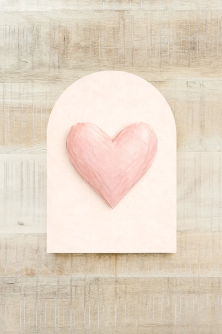 Soft Pink Heart Arch w/ Base