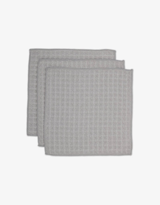Geometry Waffle Wash Cloth Set - STONE