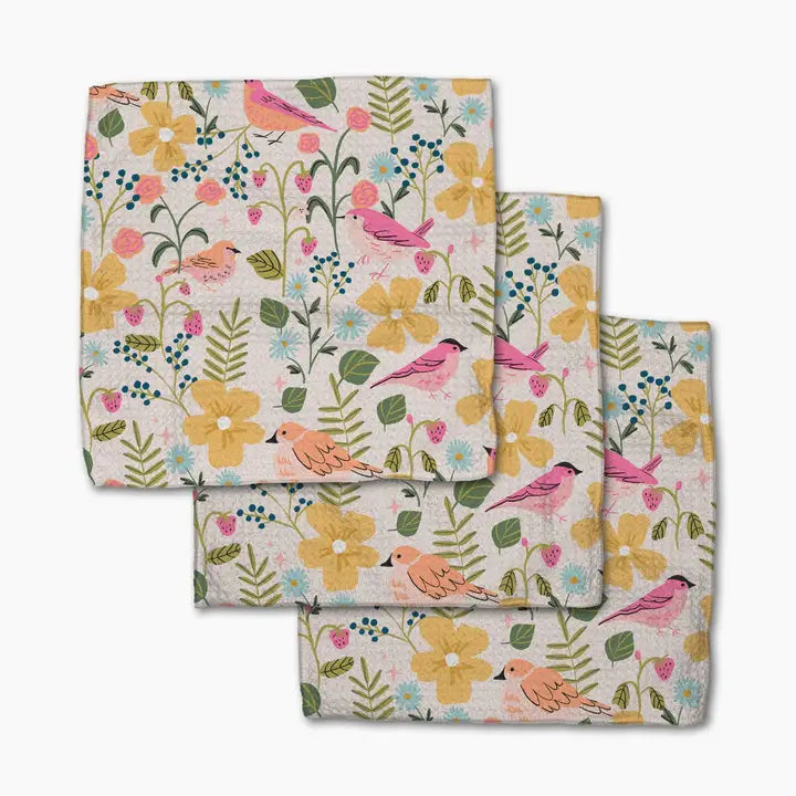 Geometry Dishcloth Set - Summer Songbirds