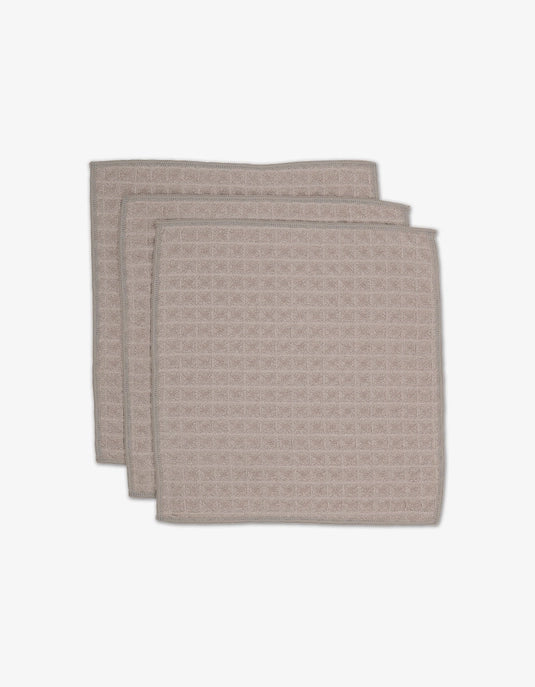 Geometry Waffle Wash Cloth Set - TAUPE