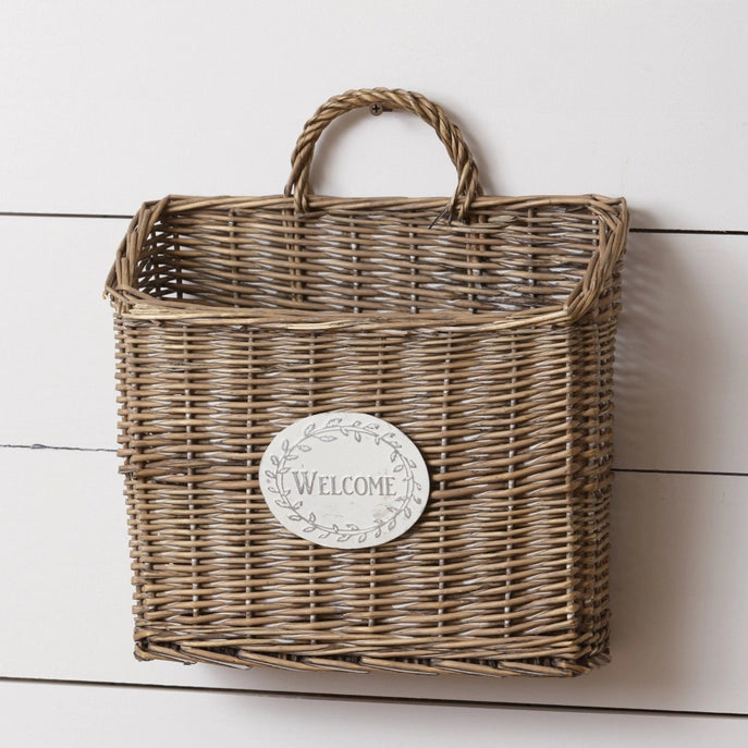 Welcome Wall Hanging Basket