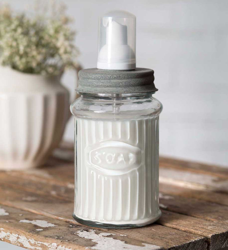 Mason Jar Foaming Soap Dispenser - Barn Roof