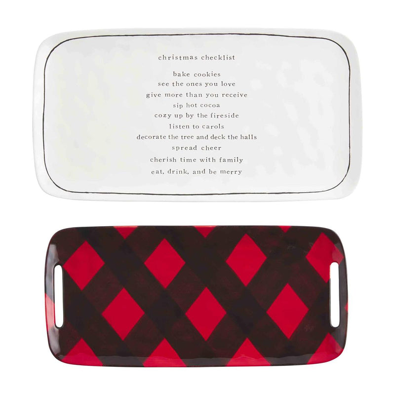 Christmas Check Tray Set