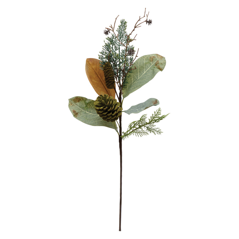 Pine Branch w/ Magnolia Leaves