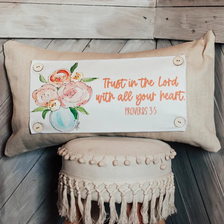 "Proverbs 3:5" Lumbar Pillow Swap