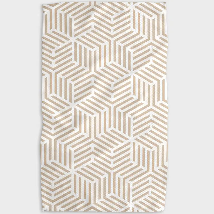 Geometry Tea Towel - Stacked Cubes
