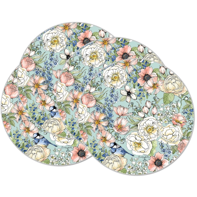 Nature's Notebook Round Reversible Plastic Placemat