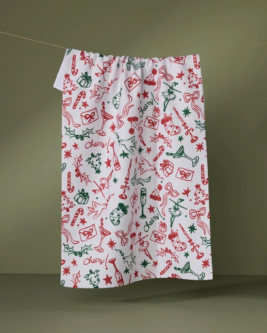 Geometry Tea Towel - Holiday Doodles