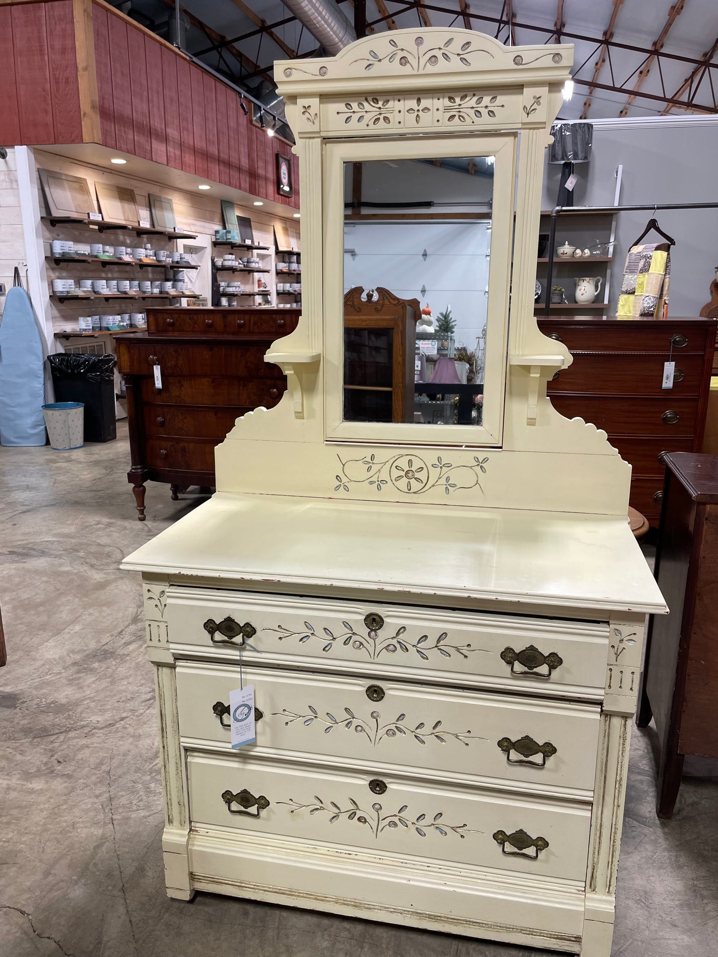 Eastlake Painted Victorian Dresser (KEY AT FRONT DESK) – Dear Yesteryear