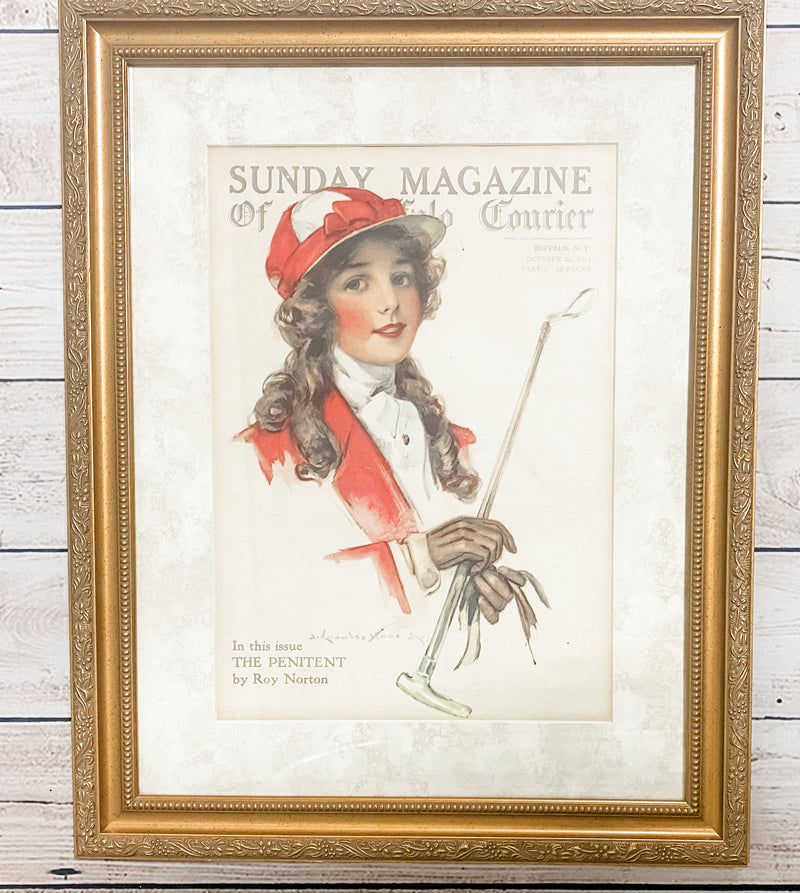 Framed Artwork  "Sunday Magazine Courier"